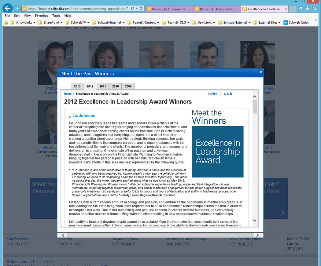 Schwab Excellence In Leadership